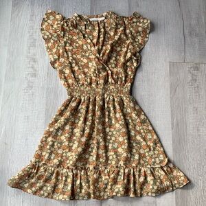 Lush Autumn Floral Dress, size XS.